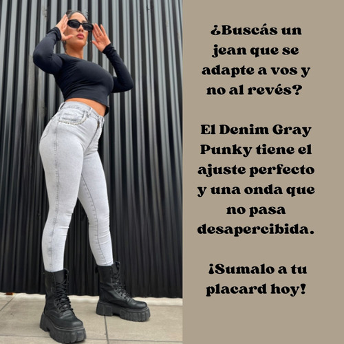 Jean Las Locas Tiro Alto Levanta Cola Elastizado Original