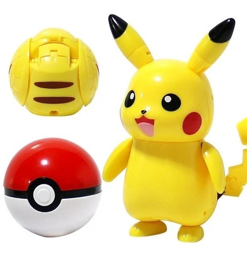 Boneco Pokemon Pokébola Pok Ball Pikachu Presente Criança