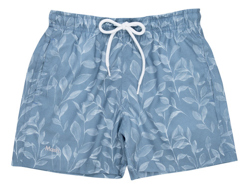 Shorts Mash Infantil Estampado Folhas Aquarela Praia 619.50