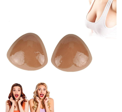 A 2 Pcs Sticky Bra Push Up Sticky Silicone Triangle Pads