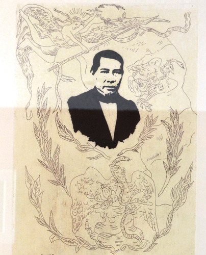 Grabado De Sergio Hernández Discurso Benito Juárez (Usado)