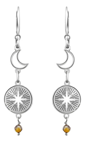 Anamora Aretes Mujer Plata 925 Astros Super Nova Luna