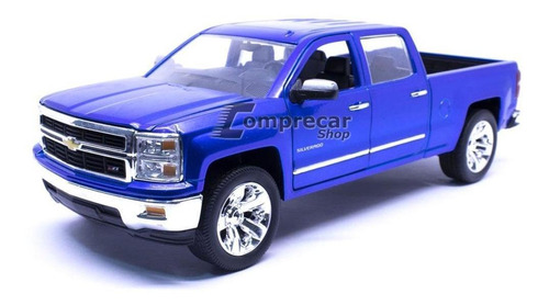 Miniatura Chevrolet Silverado 2014 Azul Jada 1/24