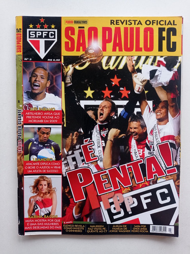 Revista Oficial São Paulo Fc Nº 3 - Panini - 2007 - Pôster 