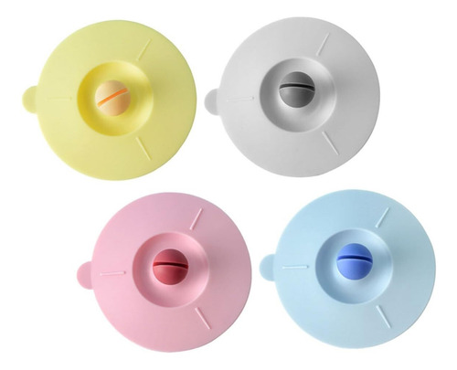 4 Unidades De Tampa De Copo De Silicone Tampa De Copo