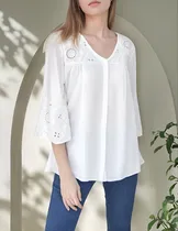 Comprar Blusas Camisas Broderie Manga Mujer