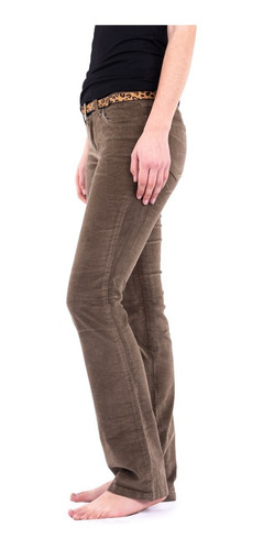 Imagen 1 de 1 de Pantalon Corderoy Tiro Bajo / Corte Recto Mujer - Colores