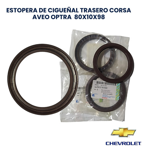 Estopera Cigueñal Trasera Chev Corsa Aveo Optra 80x10x98