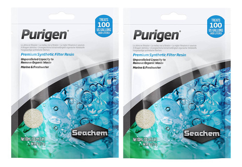 2 Pack Purigen 100ml Controla Amonia Nitrito Nitrato Acuario