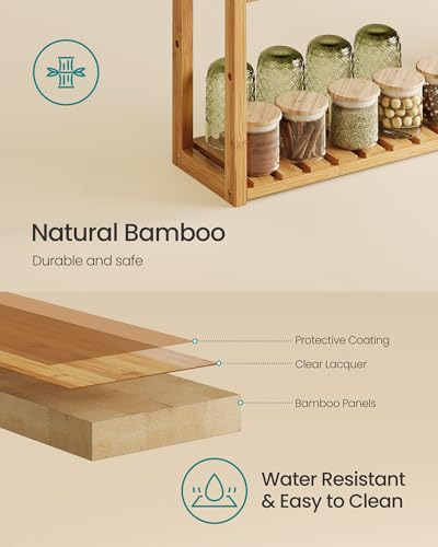 Estantería De Bambú Multifuncional Con 3 Estantes Para Baño