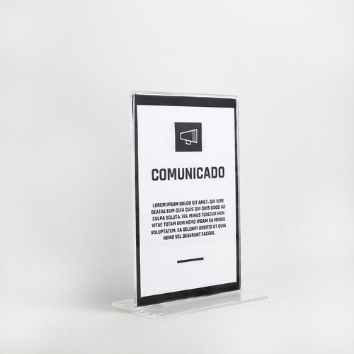 Display T 10x15 De Mesa Para Informativos Transparente