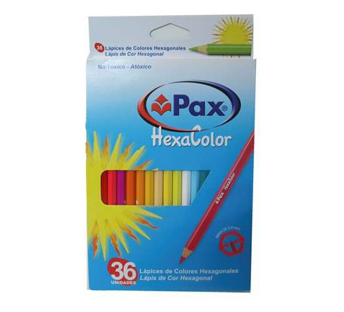 Lápices De Colores Hexagonales Pax De 36