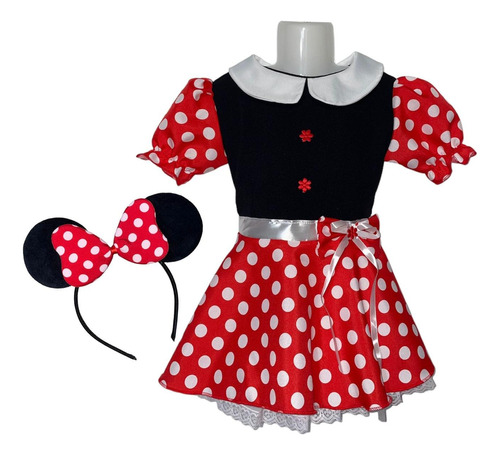 Disfraz Minnie Mouse Disney Con Orejas Niñas Toda Ocasión