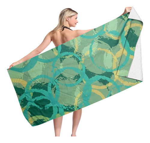 Toalla De Playa P A La Moda Para Mujer, Estampado De Verano,