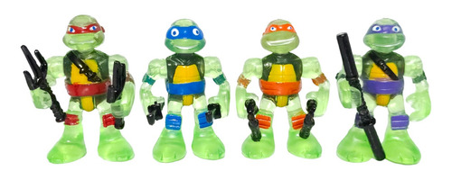 4 Figuras Juguetes Tortugas Ninja 