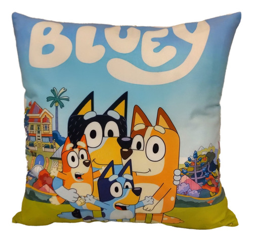 Funda Felpa Para Cojín 45x45 Cm De Bluey Extra Suave