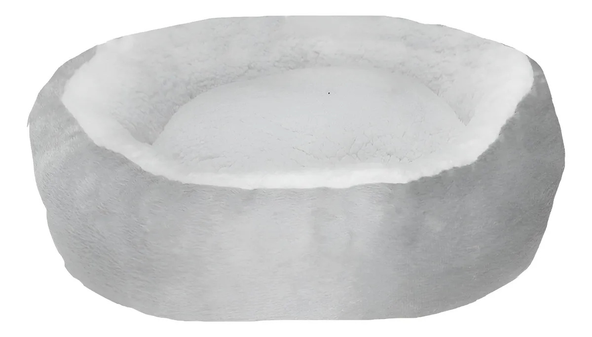 Caminha Pet Sherpa Para Cachorro E Gato 50x50 Cores Cor Cinza Desenho Cama Pet Sherpa