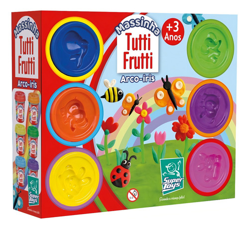 Brinquedo Massinha De Modelar Arco-iris Cheiro Tutti Frutti