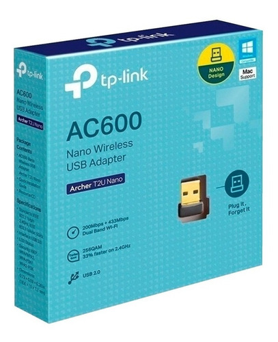 Gratis!!! Adaptador Usb Tp-link Archer T2u Nano Ac600