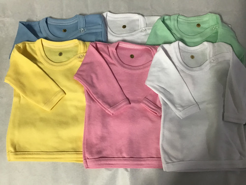 Pack 12 Camisetas Para Bebé 100% Algodón