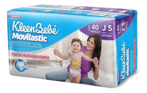 Pañal Para Bebé Kleenbebe Movilastic Jumbo E5 40pza