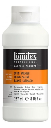 Barniz satinado Liquitex para pintura acrílica, 237 ml, color transparente, acabado satinado