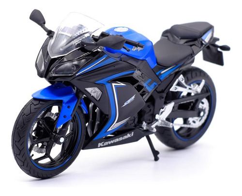 Motocicleta De Metal Em Miniatura Kawasaki Ninja 250 Abs Blu