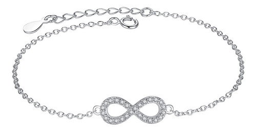 Pulsera Infinito Plata 925 Joyas Mujer Amor