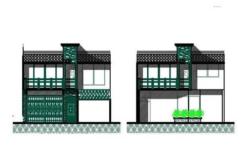 Plano De Casa 7.65 X 16.5 Proyecto Arquitectura Construcción
