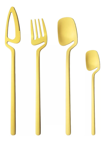 Juego De Cubiertos O Inoxidable Cucharas Y Ten 16 Piezas