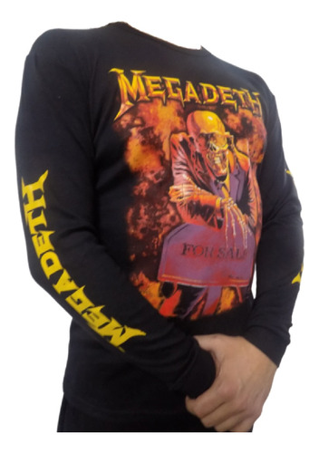 Remeras Manga Larga Megadeth Camiseta Rockería Que Sea Rock