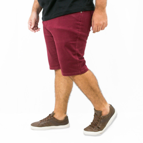 Imagem 1 de 4 de Bermuda Jeans Masculina Colorida C/ Lycra Top Plus Size