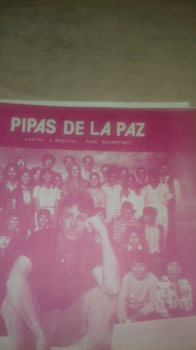 Paul Mccartney - Partitura Musical, Pipas De La Paz