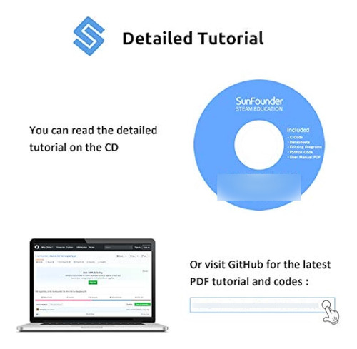 Sunfounder Raspberry Pi Starter Kit Con Tutoriales Detallado