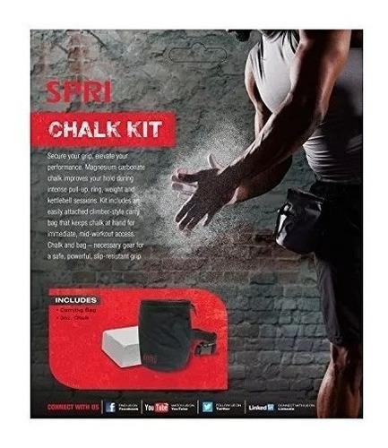 Kit De Tiza De Mano Con Bolsa Para Escalada Elevación Unisex