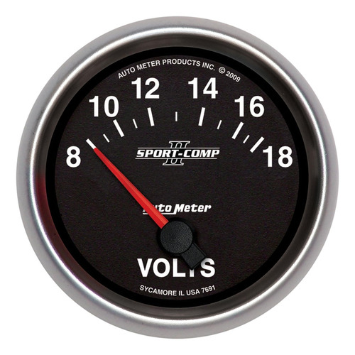 Auto Meter 7691 Sport-comp Ii 2-5/8  8-18v Voltímetro Eléctr