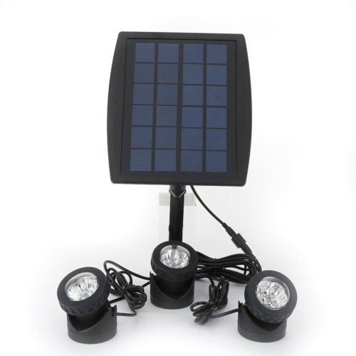 Solar Powered 3 X Foco Led Jardín Patio Césped Lámpara Imper