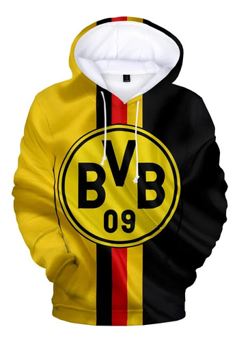 Sudadera Con Capucha 3d Del Equipo De Fútbol Bvb 09