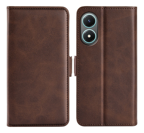 Funda De Cuero Magnética De Doble Cara Para Vivo Y02s