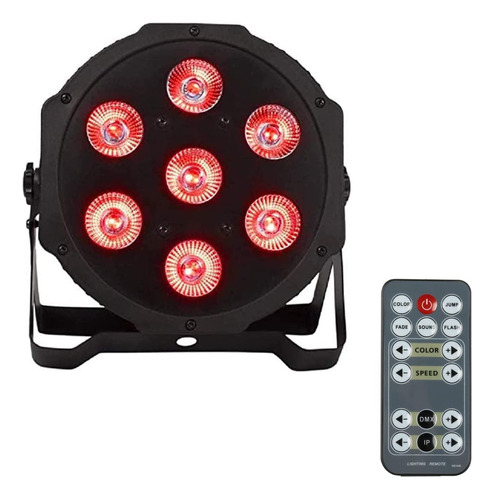 Shehds Par De Luces Led De 7 X 18 W, Rgbwa+uv 6 En 1, Efecto