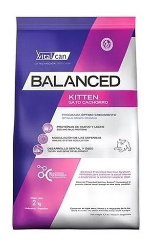 Vital Can Alimento Gatos Balanced 2 Kg Kitten Cachorro