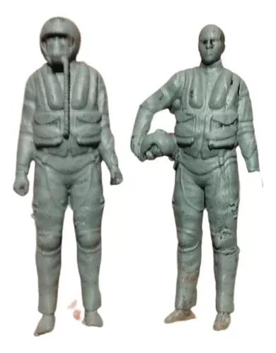 2 Pilotos Para Maquetas Aviones Escala 1/72 Para Pintar
