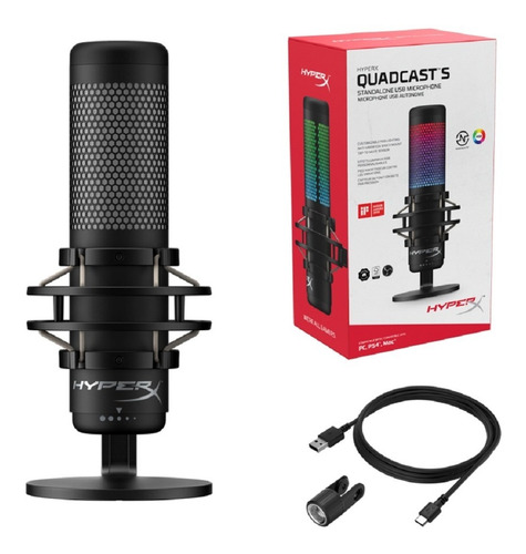 Imagen 2 de 7 de Micrófono Profesional Gamer Hyperx Quadcast S Rgb- Boleta
