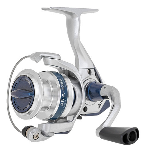 Carretel de pesca giratório Aria 3000a Okuma Aria-3000a, cor prata, alça direita/esquerda, lado esquerdo