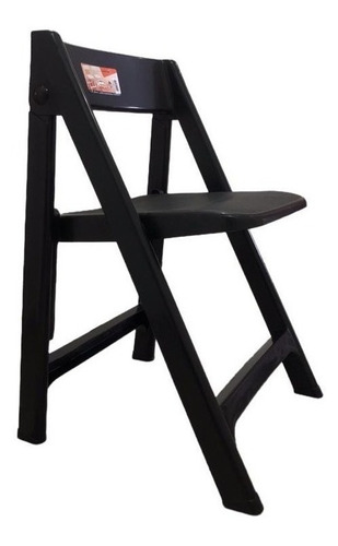 Cadeira Plástica Dobrável Preta Agraplast Cod 1015 Cor da estrutura da cadeira Preto Quantidade de cadeiras por conjunto 1