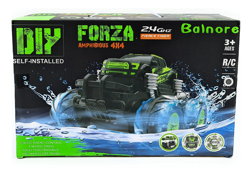 Auto A Control Remoto 4x4 Amphibious Diy Ruedas Inflables Color Blanco Rd52