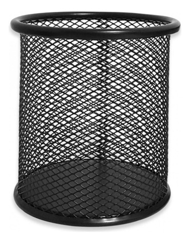 2 Pzas Porta Lapices Malla Color Negro9.5x10cm