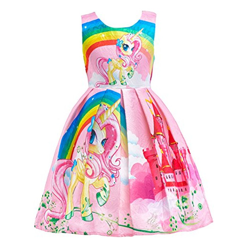 Arco Iris Unicornio Pony Traje De Cumpleaños Fiesta De...