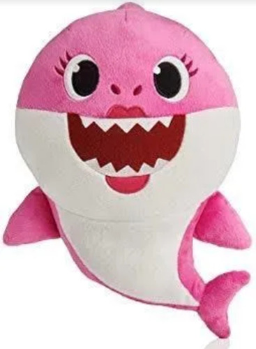Peluche Baby Shark Mommy Shark 30 Cm Con Sonido Color Rosa