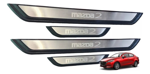 Embellecedores Protección De Estribos Para Mazda 2 2012-2022